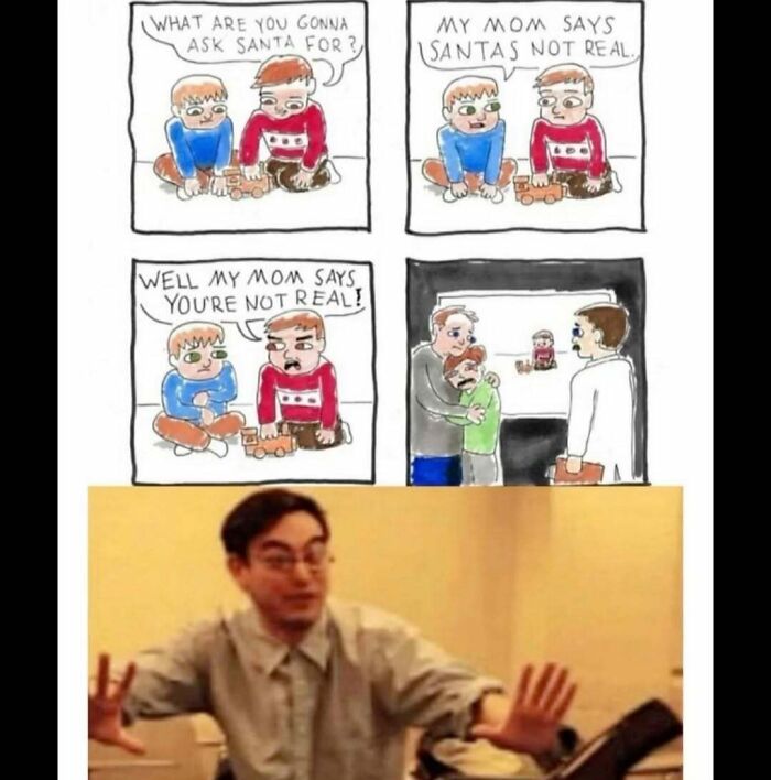 Dessin anim&eacute; m&egrave;me et photo d'un homme r&eacute;agissant, illustrant l'humour des explications de compte m&egrave;me pour ceux qui ne comprennent pas.